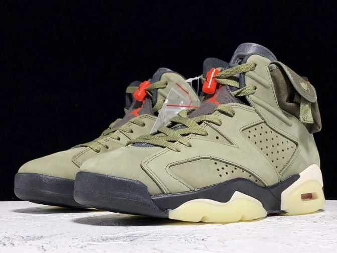 Bmlin Shoes Air Olive Jordan Travis 6 CN1084-200 Scott Medium x 0818